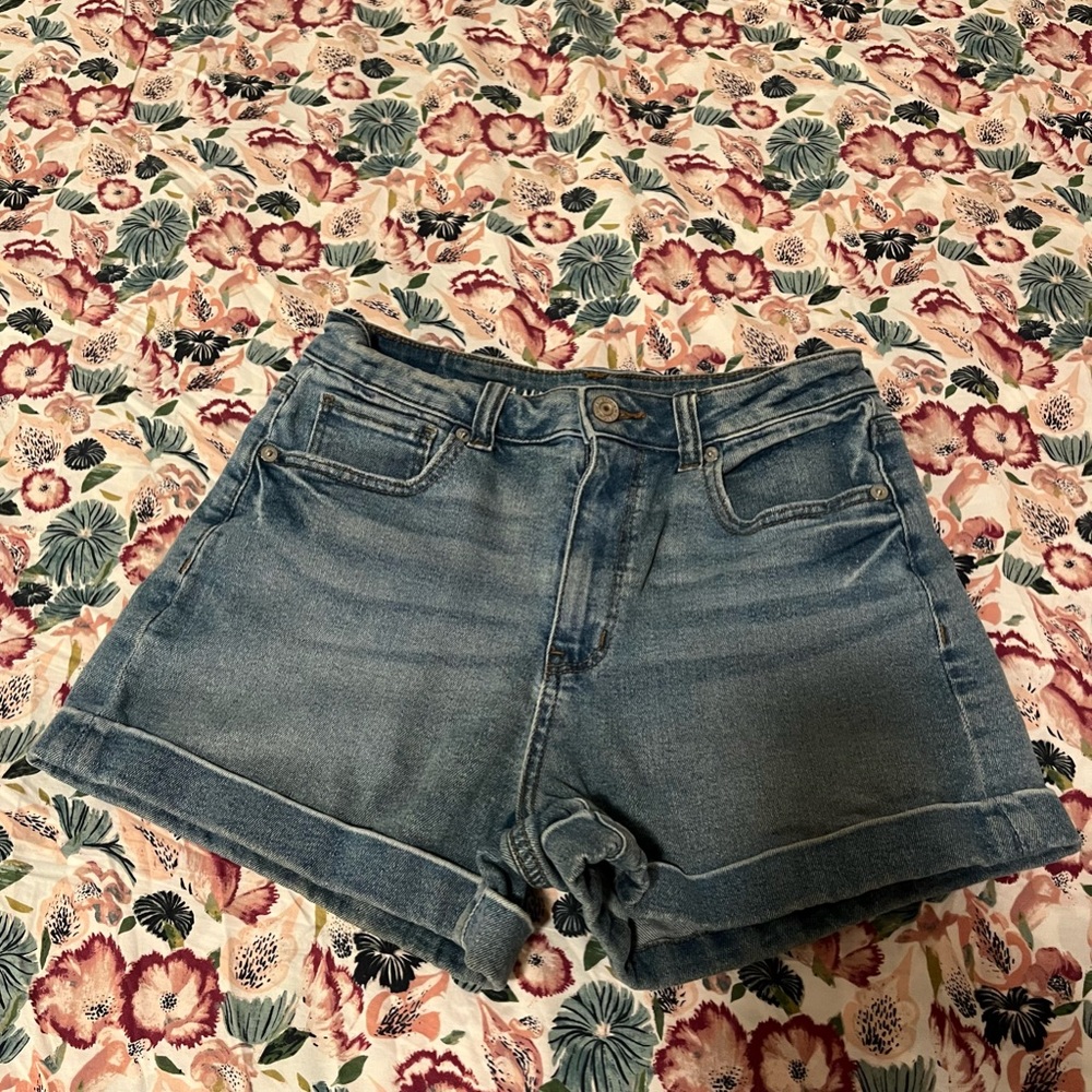American Eagle “AE Stretch Denim Mom Shorts”